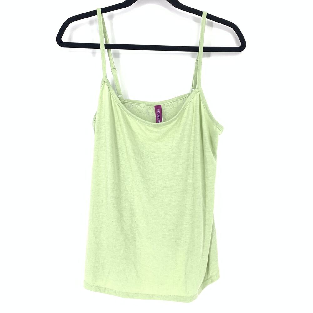 Adore Me Top Women's Size Large Sleepwear Cami W Lace Boy Shorts Green